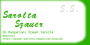 sarolta szauer business card